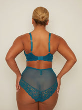 Daley Lace T-shirt Bra : Blue Coral